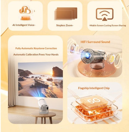 Wireless HD Portable Smart Projector